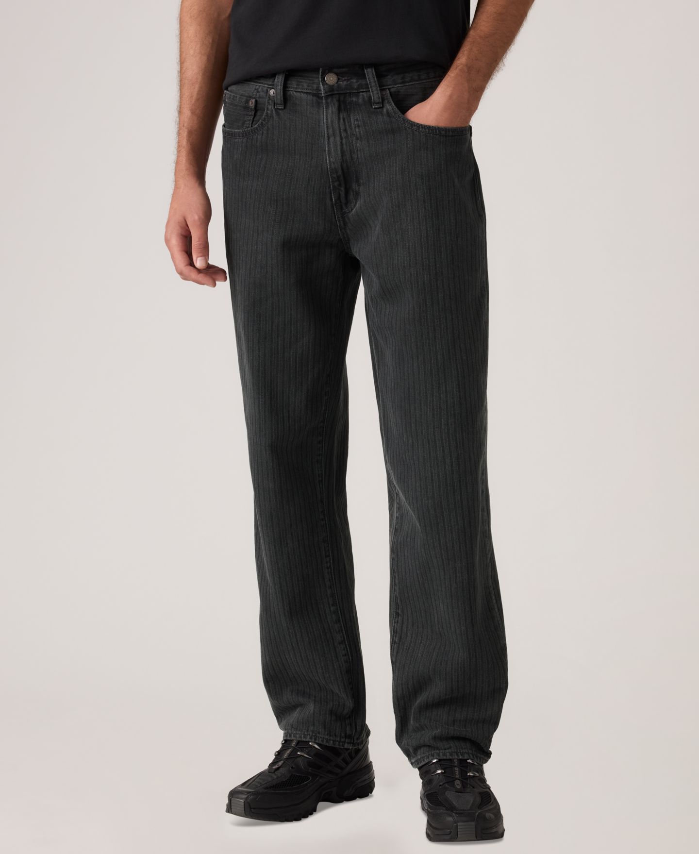 Мужские джинсы Levi's Premium 568 Loose Straight-Leg, цвет: Оникс — фото 3