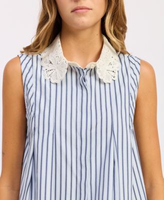 Women's Clara Sleeveless Button-Front Top