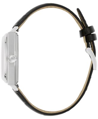 Men's Frank Sinatra Nothing But The Best Black Leather Strap Watch 40mm