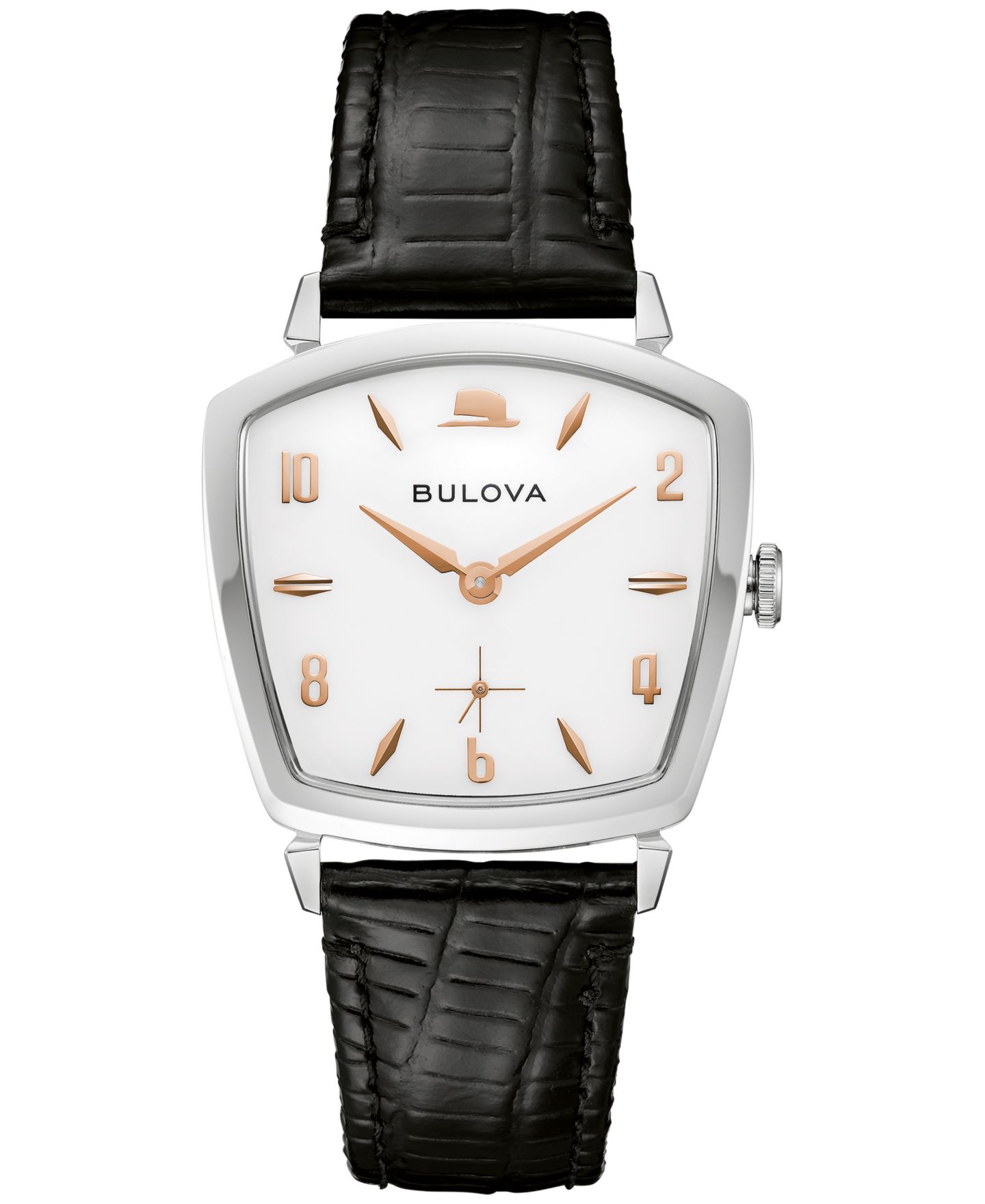 Мужские часы Bulova Frank Sinatra I've Got You Under My Skin Black Leather Strap Watch 40mm — фото 1