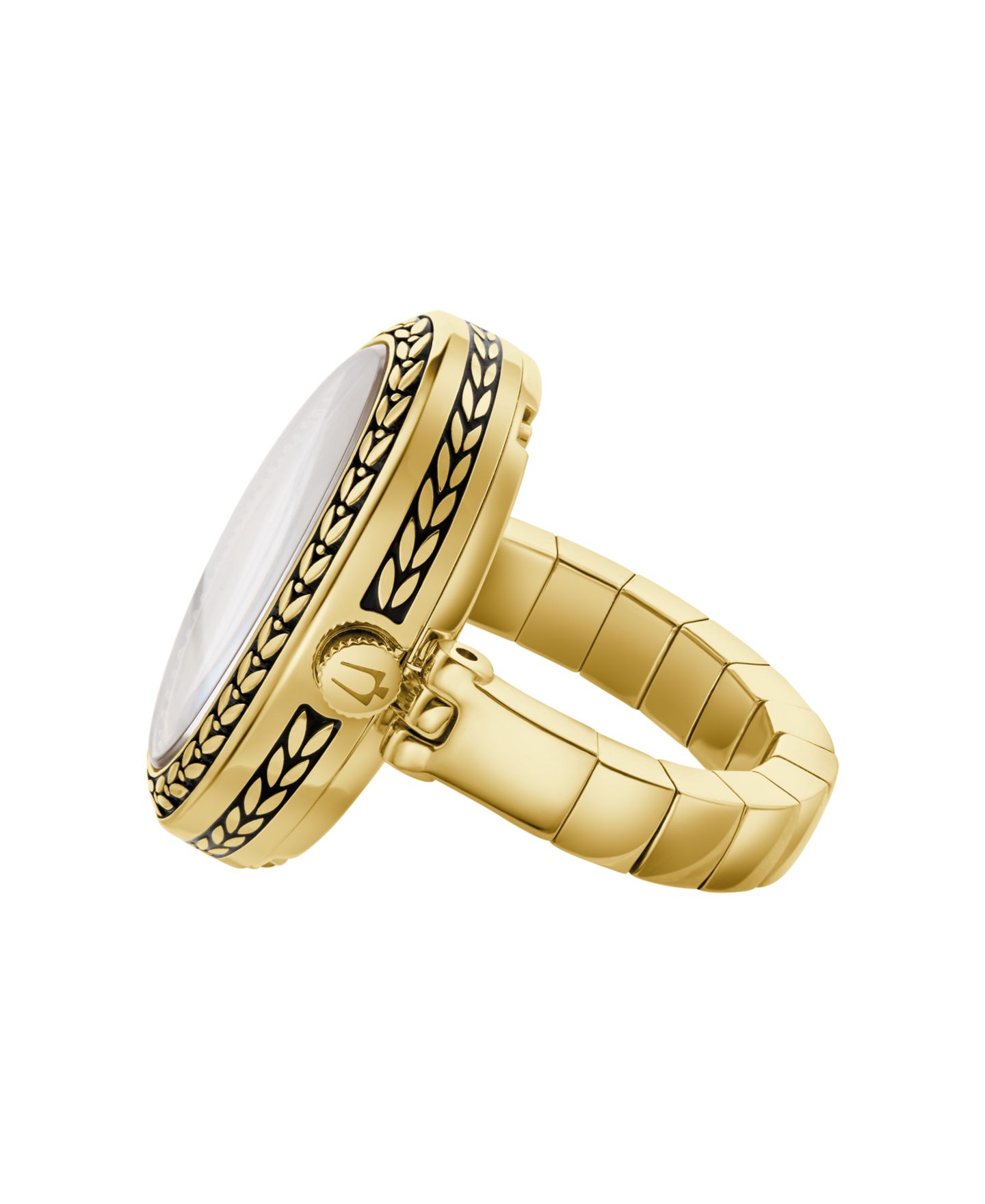 Женские часы Bulova Archive Gold-Tone Stainless Steel Expansion Ring Watch 25.5mm — фото 2