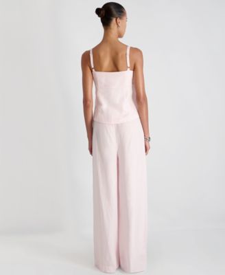 Women's Cooper Linen-Blend Wide-Leg Pants