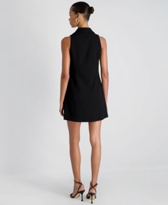 Women's Whisper Double-Breasted Collared V-Neck Mini Dress