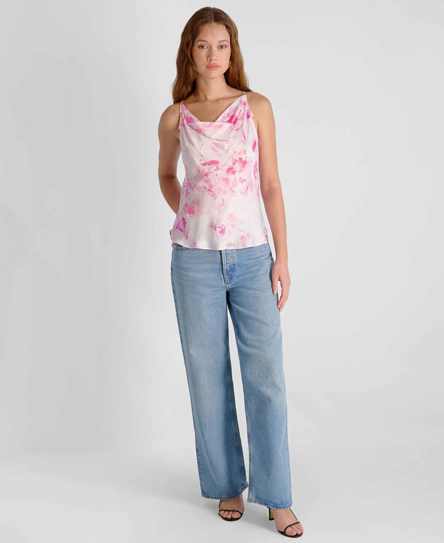 Women's Ennis Satin Cowl Neck Top