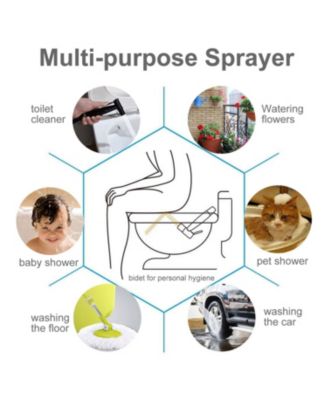 Handheld Bidet Sprayer for Toilet, Adjustable Water Pressure Jet Spray, with Bidet Hose, for Bathroom & Cloth Diaper