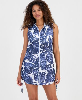 Women's Sleeveless Zip-Up Swim Hoodie