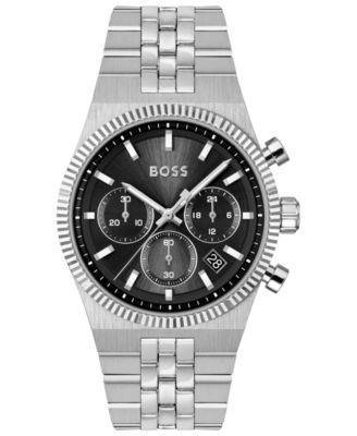 Men's Candor Prime Quartz Chrono Stainless Steel Watch, 41mm