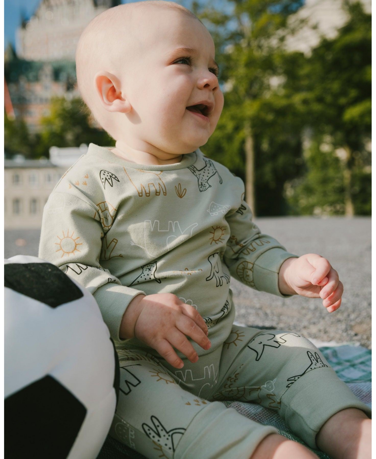 Deux par Baby Boy Cotton Jersey Sweater and Pants Set