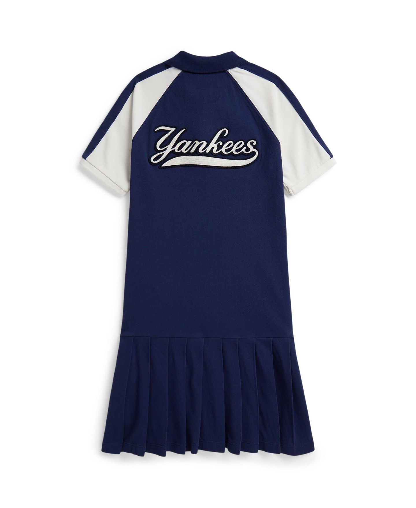 Платье Polo Ralph Lauren Yankees Polo Collar Dress для девочек, цвет: Тёмно-синий / Белый — фото 2