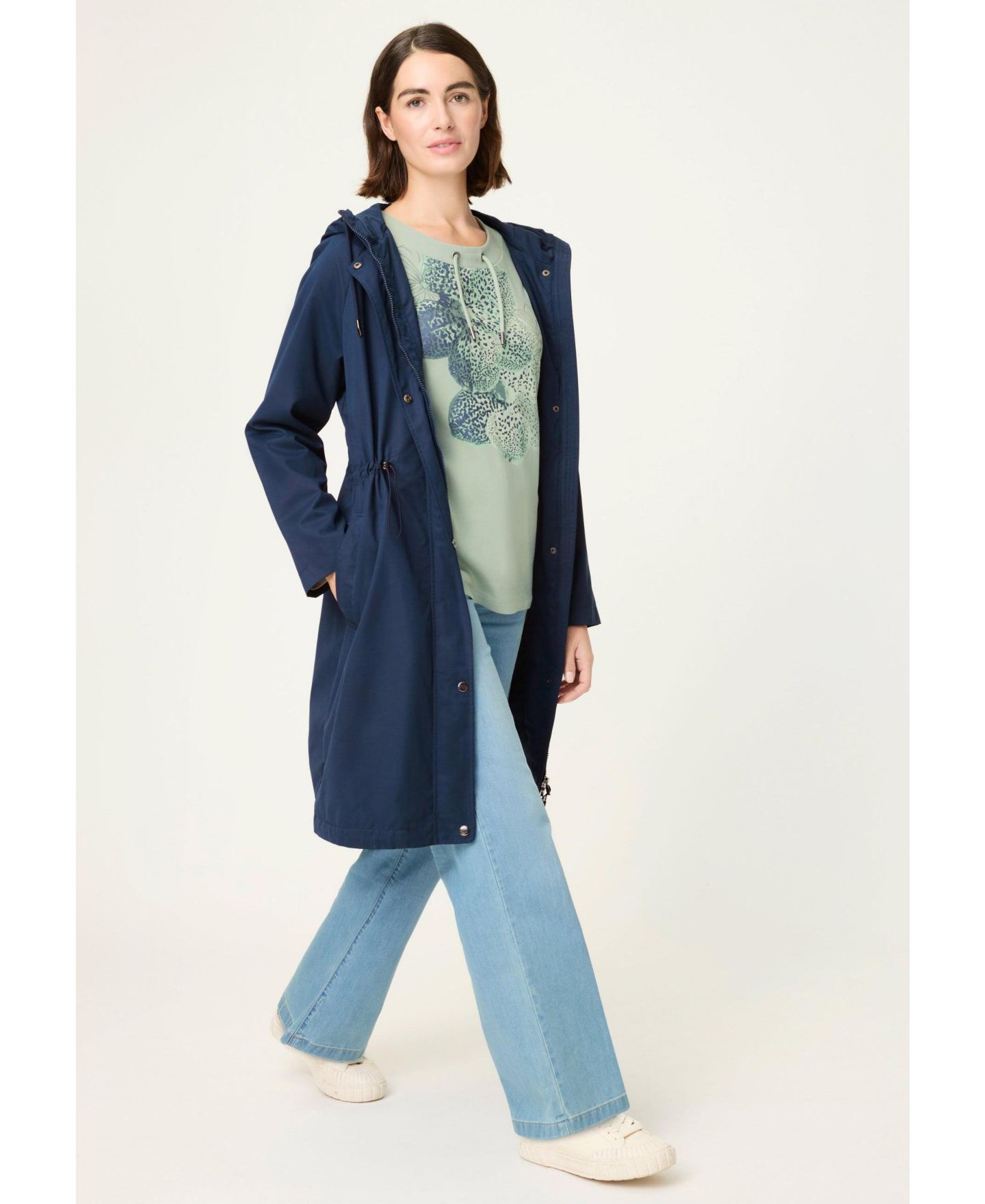 Женский топ Olsen Placement Print Jersey Top, цвет: Зелёный — фото 6