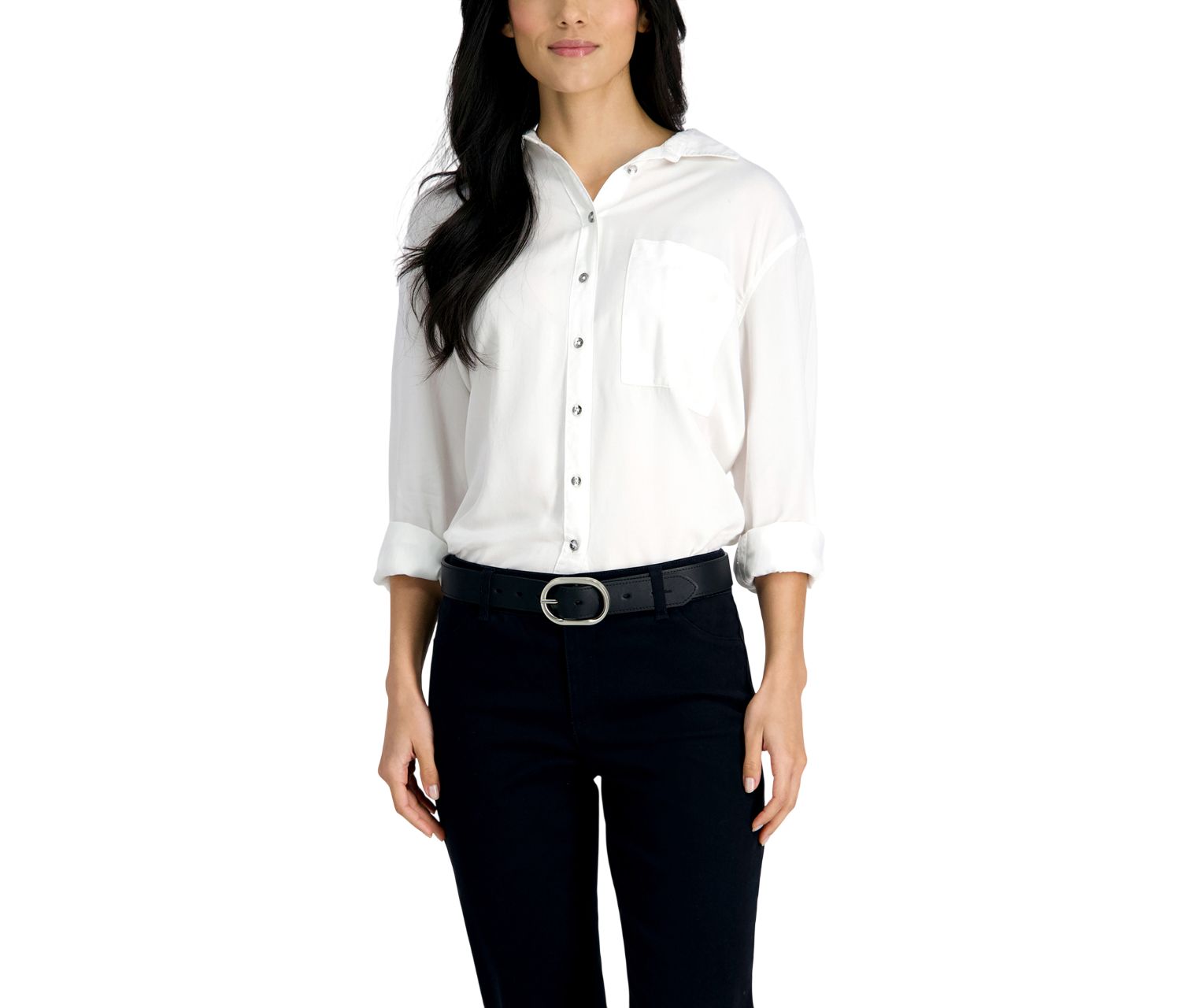 Reversible Center Bar Buckle Dress Belt