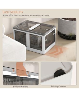 Stackable Storage Bins with Lids, Wheels, and Collapsible