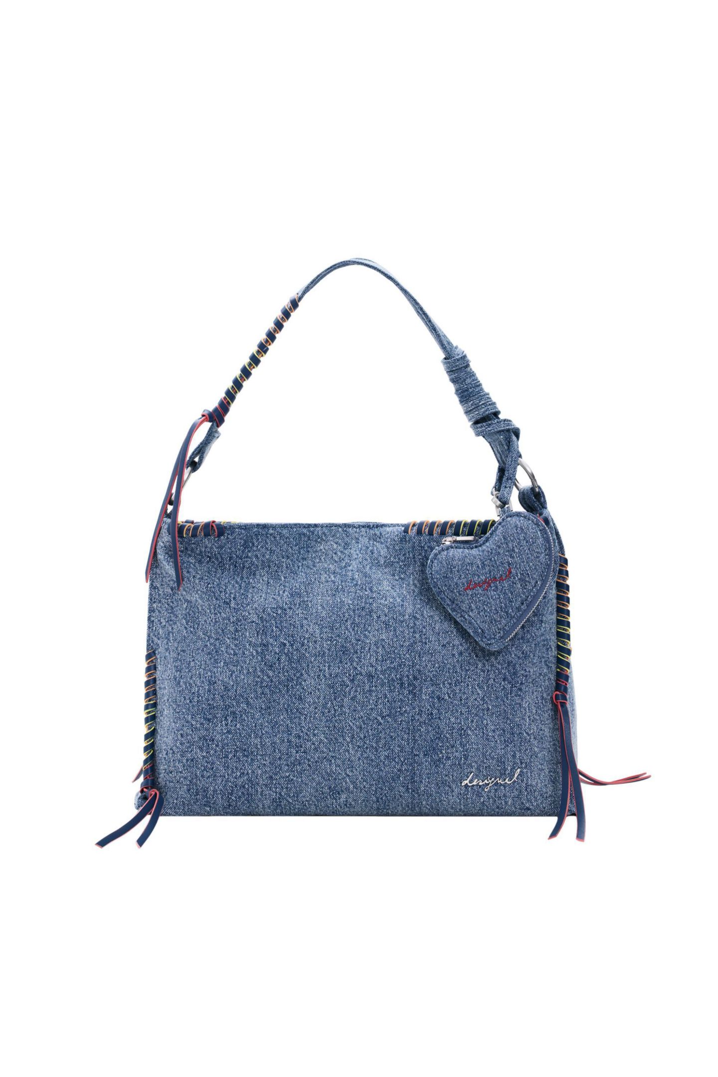 Женская сумка Desigual Big denim heart, цвет: Светлый синий — фото 4