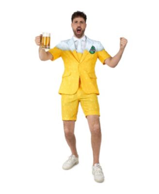 Men's Summer Suit - With Bottle Opener Tie - Yellow