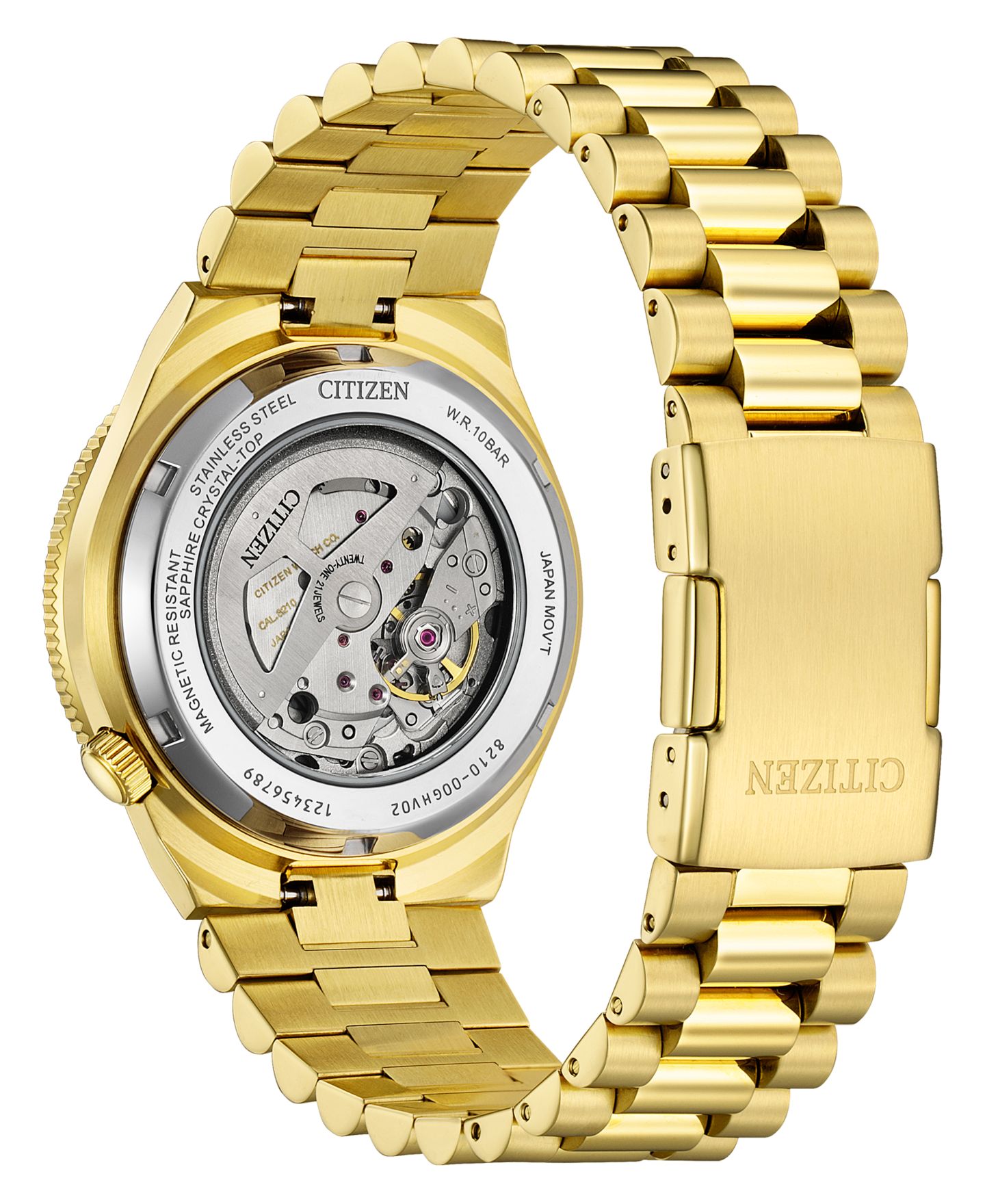 Мужские часы Citizen Tsuyosa Shore Gold-Tone Stainless Steel Bracelet Watch, 40mm — фото 3