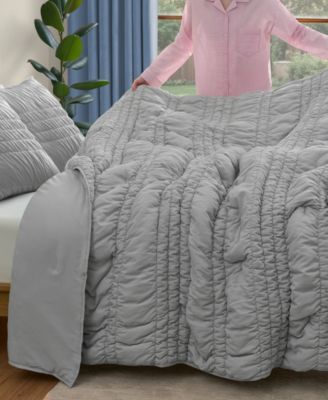 Devon Tide Ruched 3-Pc. Quilt Set, King