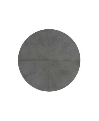 Oak Gray Round Dining Table 39.4" - Solid Wood Legs, Timeless Elegance