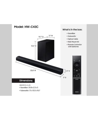 HW-C43C 2.1 Channel Soundbar and Subwoofer with DTS Virtual:X (2023)
