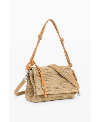 Women's Medium raffia bag with charms