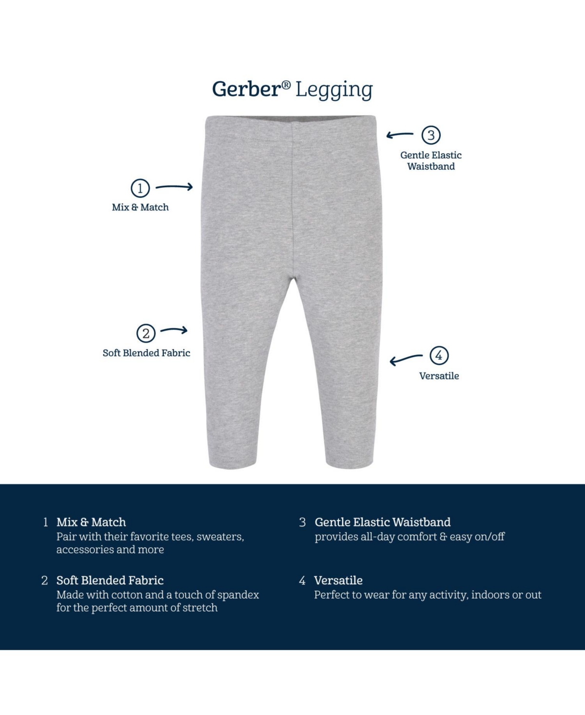 Gerber Baby Girl's 3-Pack Jeggings