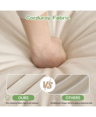 Modular 2-Seat Sofa Couches, Chenille Loveseat Deep Seat Sofa Couch with Removable Covers & 2 Pillows