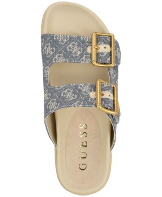 Women's Fasten Double-Buckle Footbed Sandals