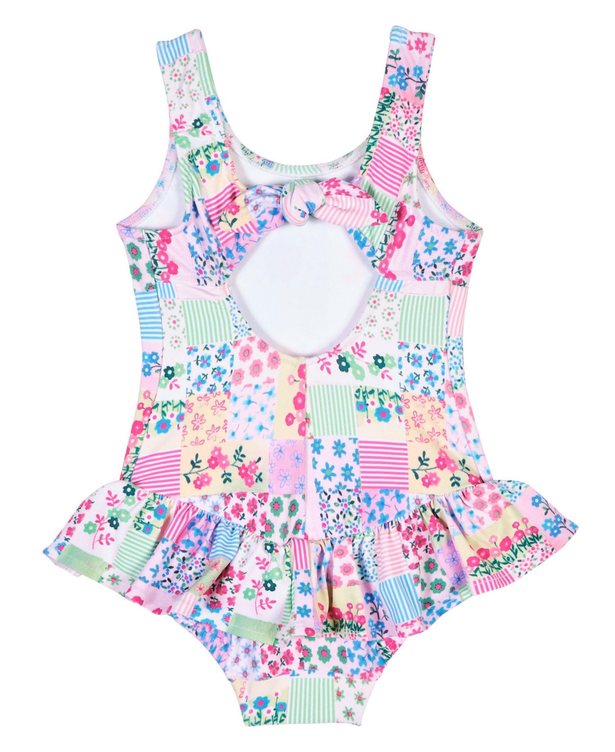 Florence Eiseman Little Girls Patchwork Floral Hip Ruffle Swimsuit