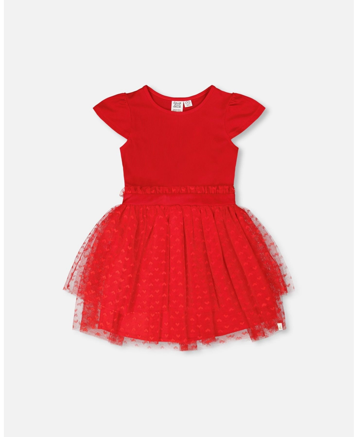 Deux par Deux Big Girls Bi-Material Dress