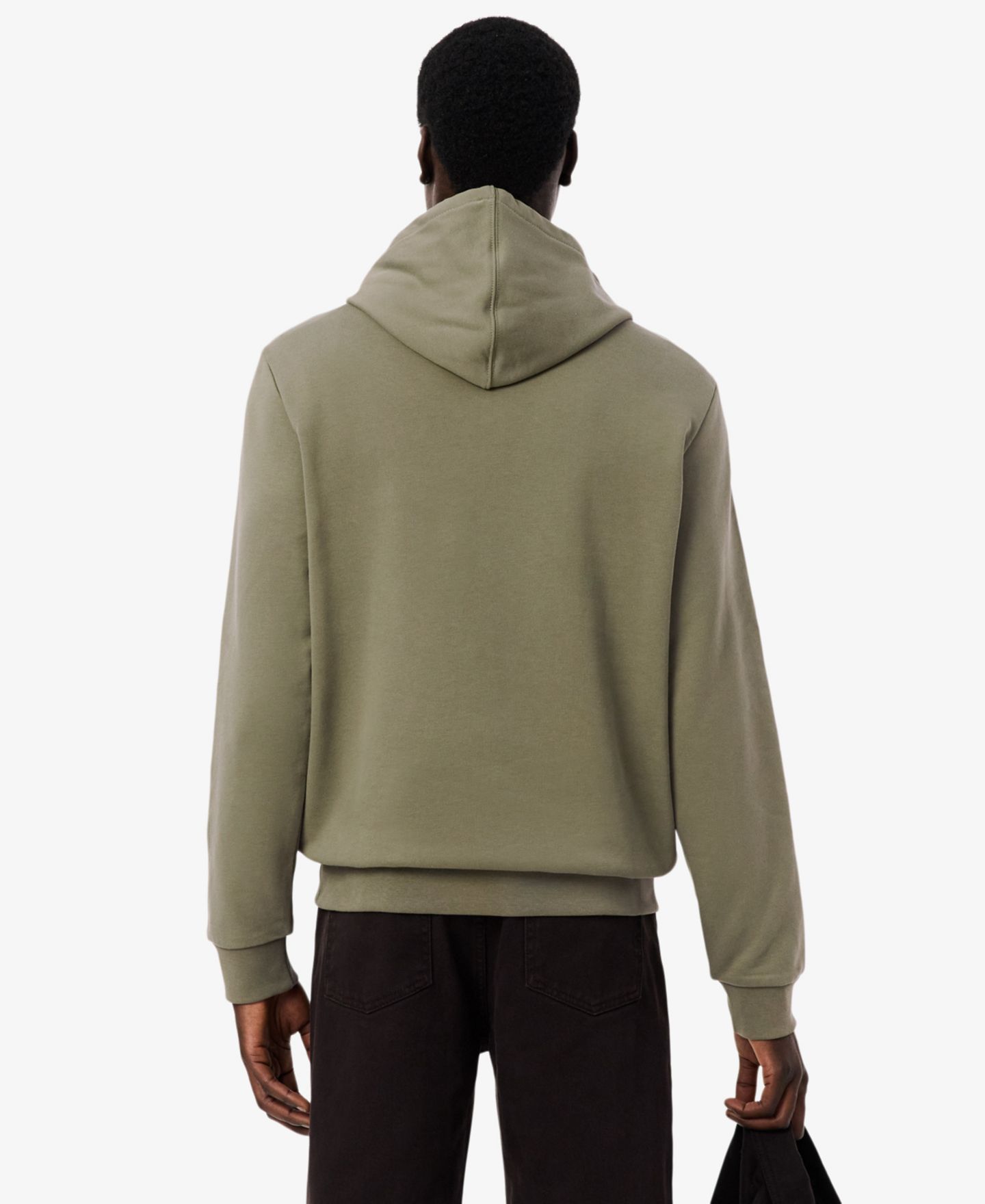 Мужское худи Lacoste Classic-Fit Logo Stripe Zipped, цвет: Хаки — фото 4