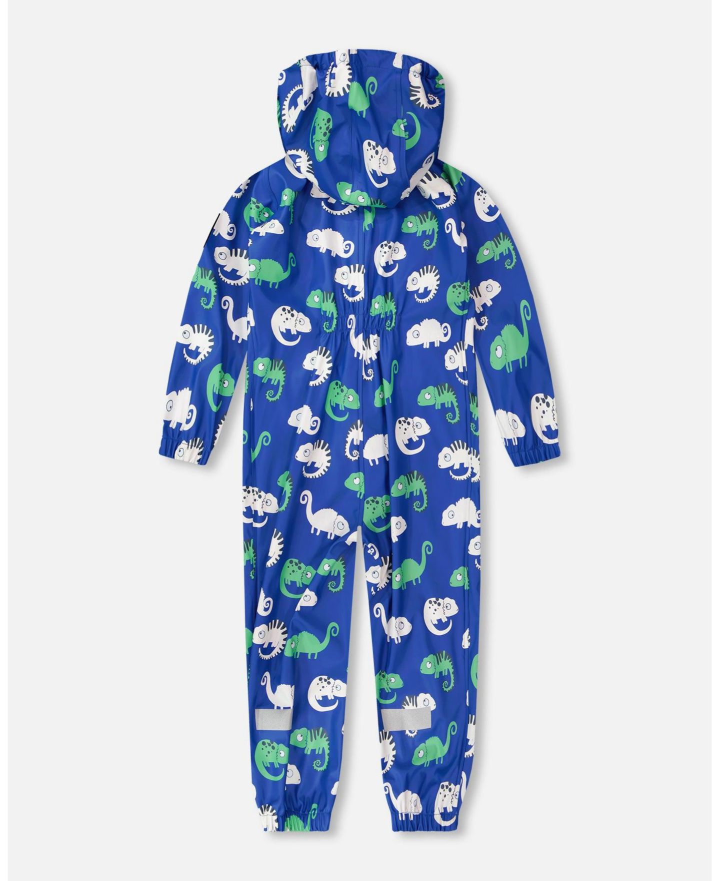 Комбинезоны Deux par Deux Rain One-Piece in Polyurethane Blue Chameleon Print для мальчиков-малышей, цвет: Синий с принтом — фото 4