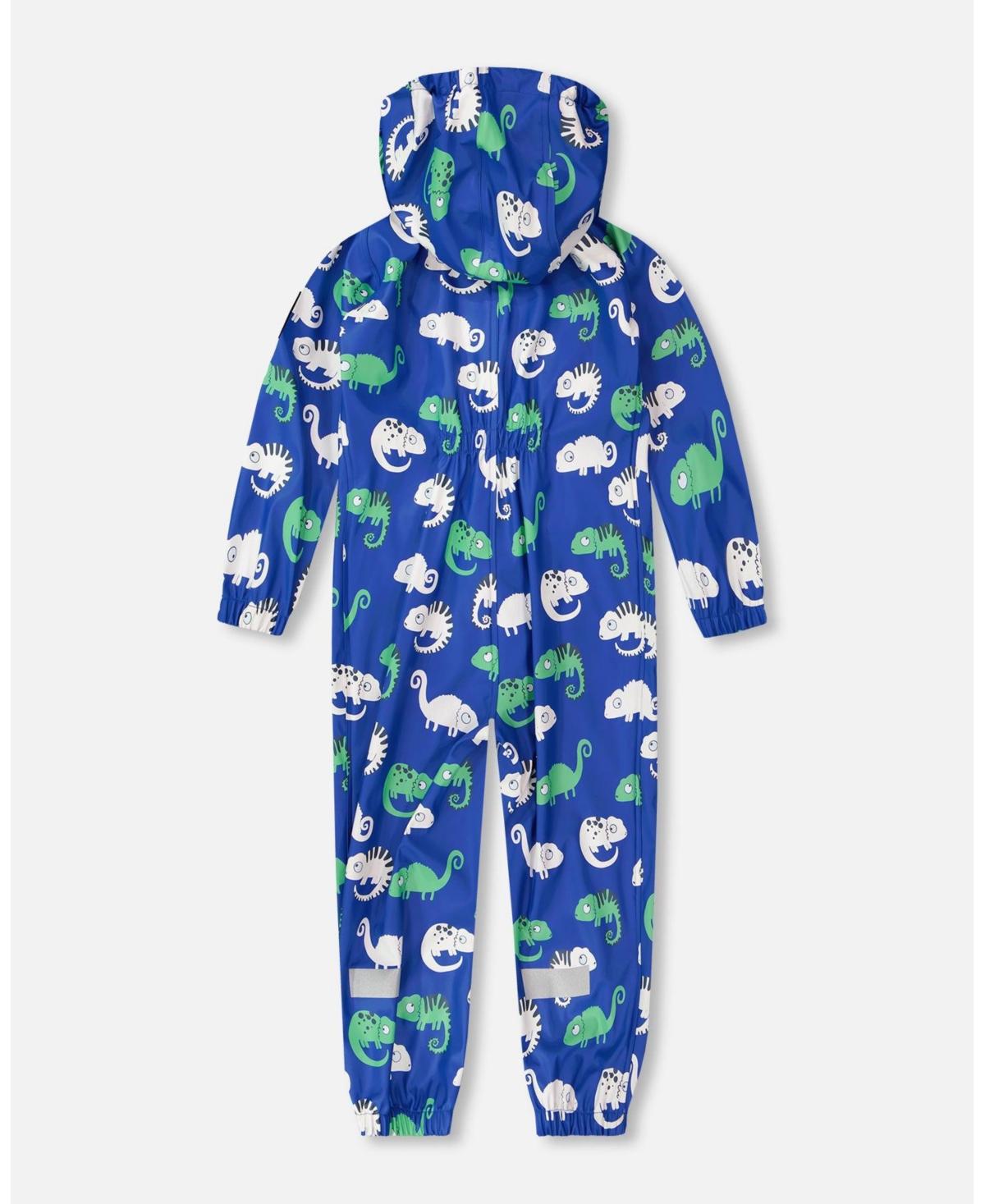 Deux par Baby Boys Rain One-Piece Polyurethane Blue Chameleon Print