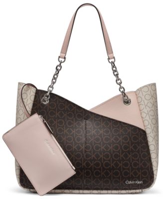 Jacquard Logo Laptop Tote Bag Calvin Klein® | LV04F3289G2QP Calvin Klein tote bag main image 1