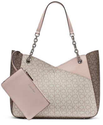 Zoe Signature Medium Chain Tote Bag