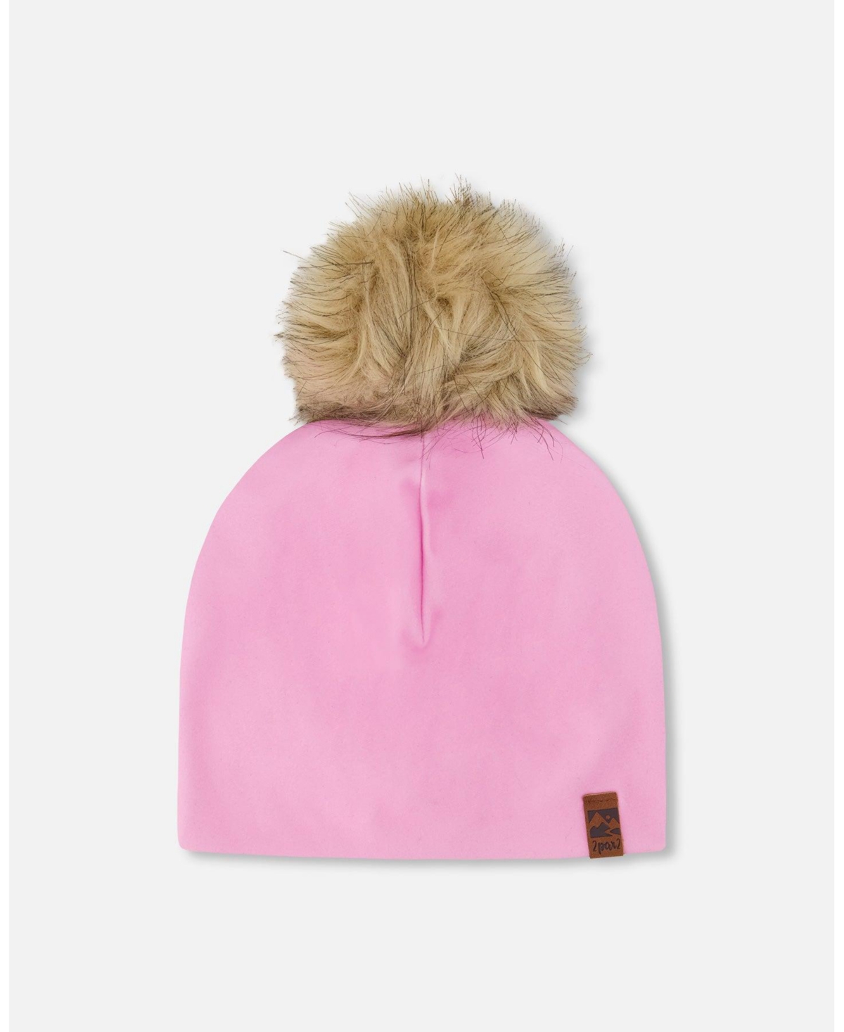 Deux par Toddler and Girls Stretch Jersey Pompom Hat