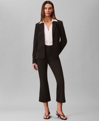 Women's Slim-Fit Ponte Tailored Blazer