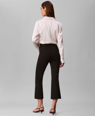 Women's Ponte Crop Flared Pants