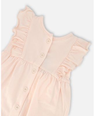 Baby Girls Cotton Jersey Romper with Frills