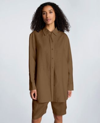 Women's Long-Sleeve Button-Front Top