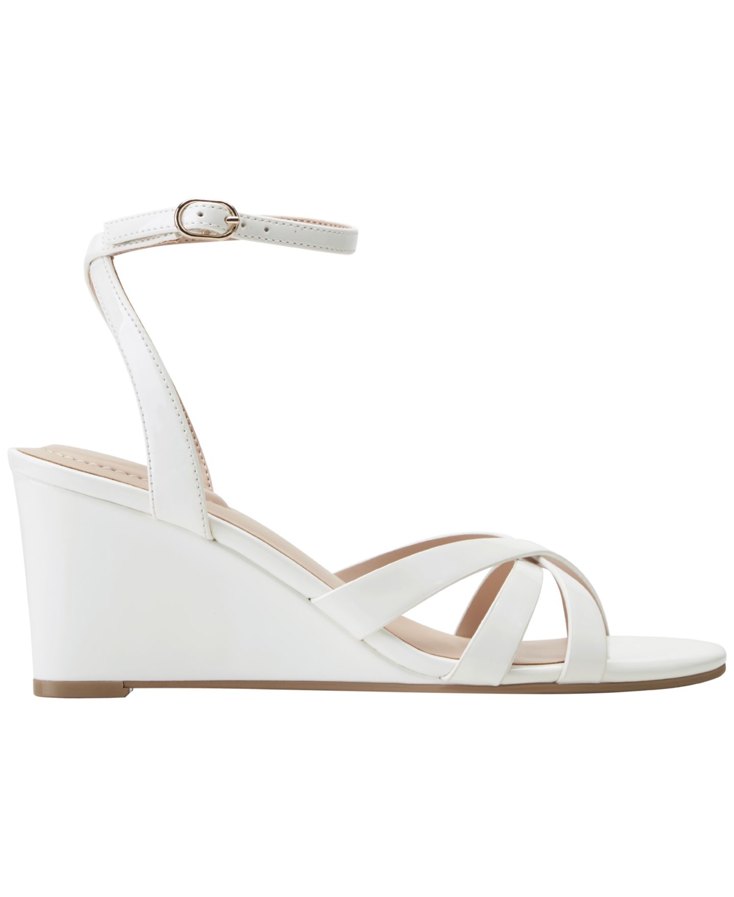 Женские сандалии Bandolino Adler Strappy Wedge Dress Sandals, цвет: Белый лаковый — фото 2