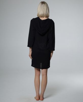 Women's Long-Sleeve V-Neck Cover-Up Hoodie