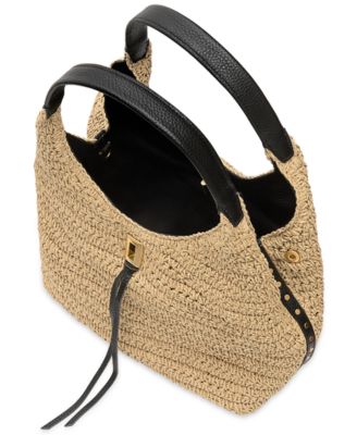 Darren Small Woven Straw Carrysome Crossbody Bag