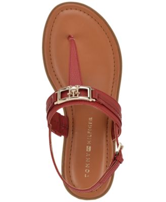 Women's Cruman Ornamented T-Strap Flat Sandals
