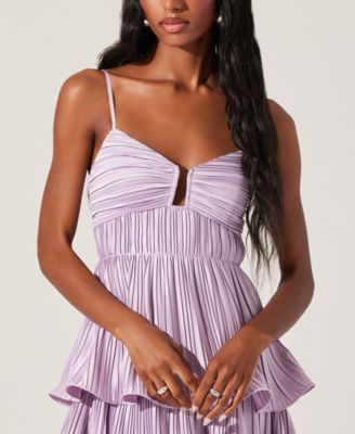 Women's Lupin Pleated Satin Dress