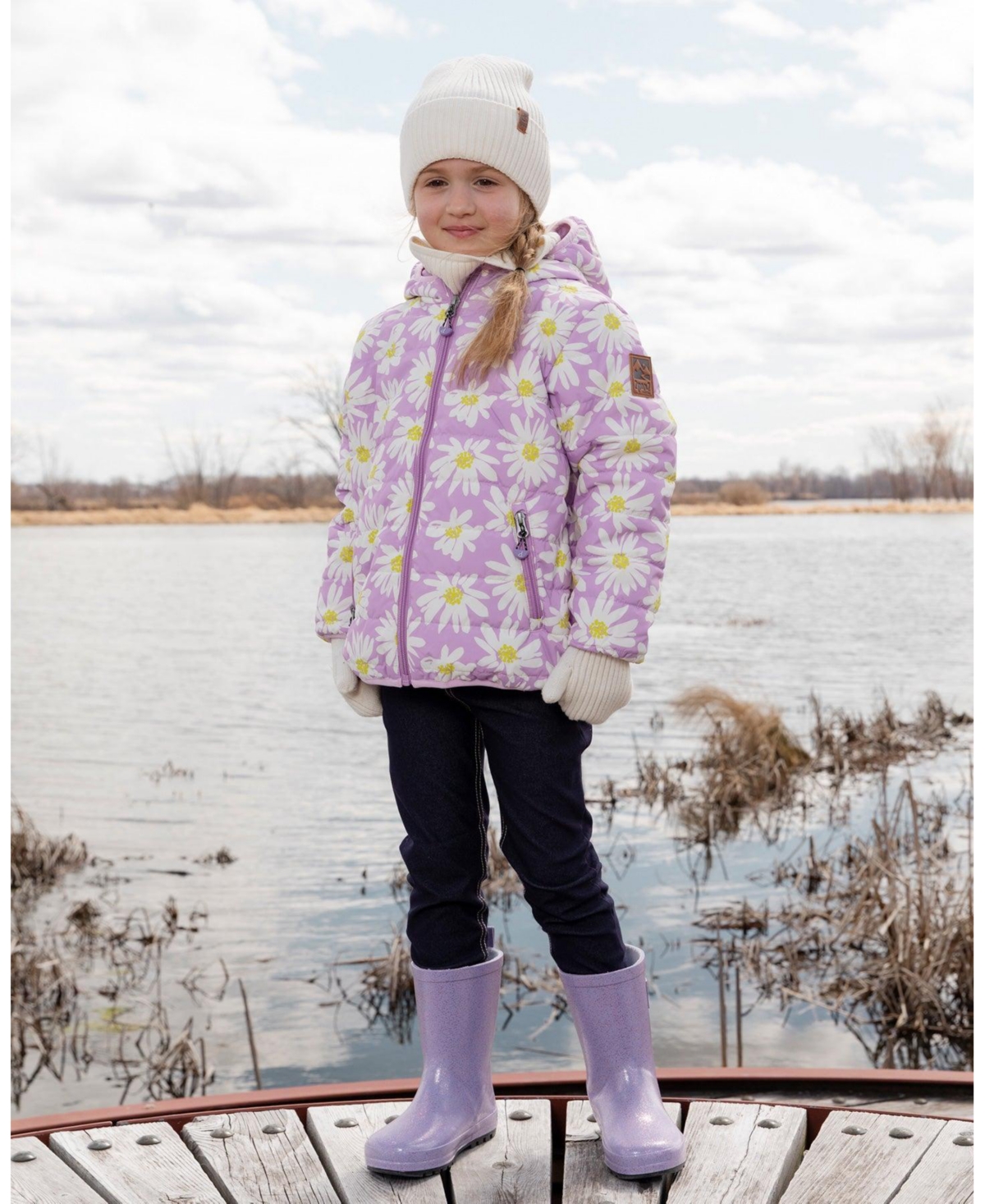 Deux par Kids Unisex Knit Hat Off White - Toddler|Child