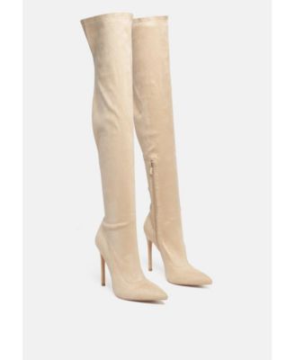 Womens Tilera Stretch Over The Knee Stiletto Boots