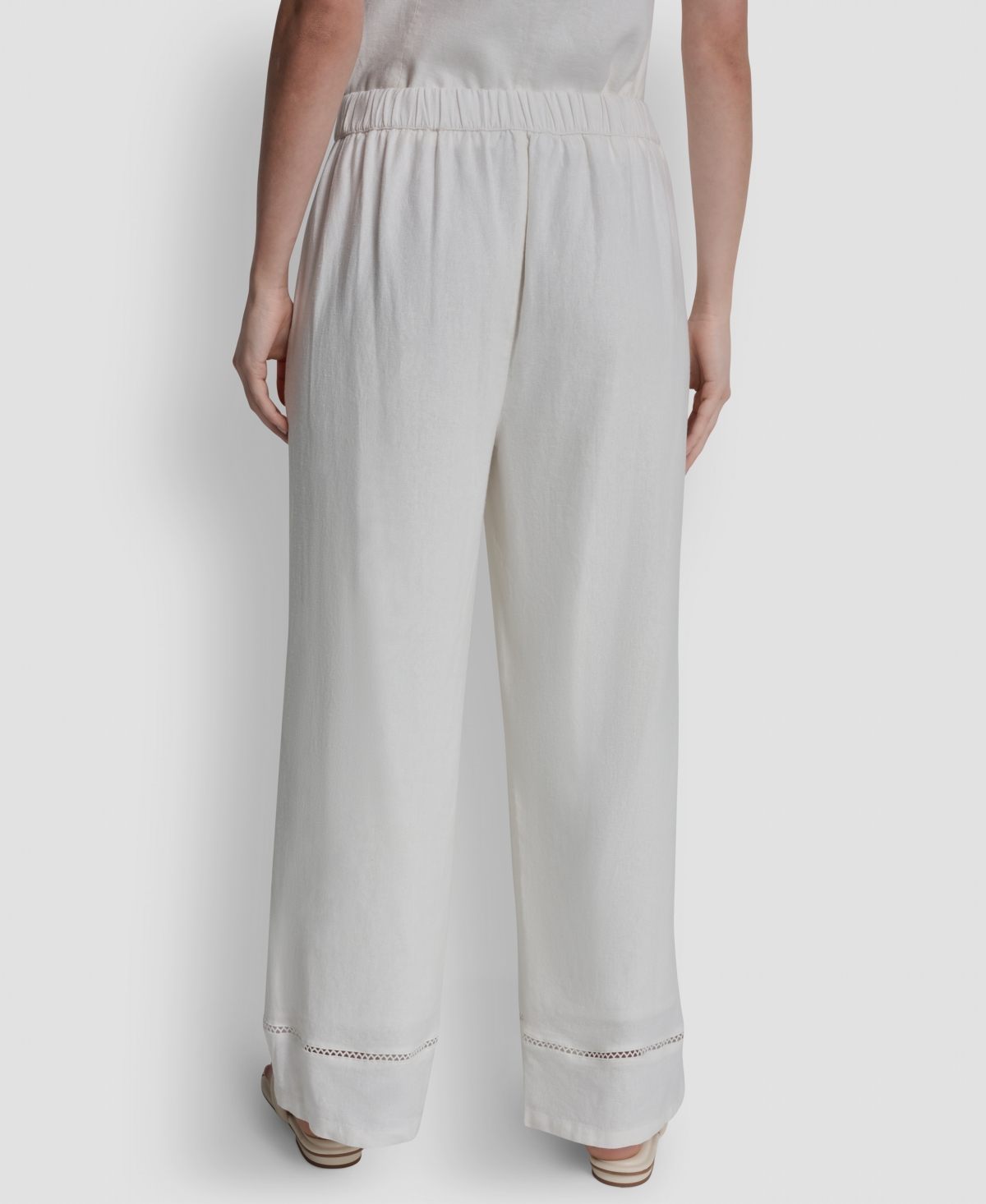 Dkny Jeans Petite High Rise Pull-On Wide Leg Ankle Pants