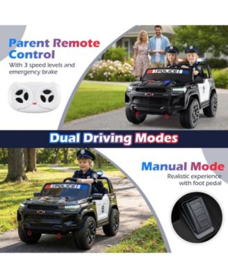 24V 2-Seater Ride on Police Car 4WD Chevrolet with Megaphone and LED Flashing Lights