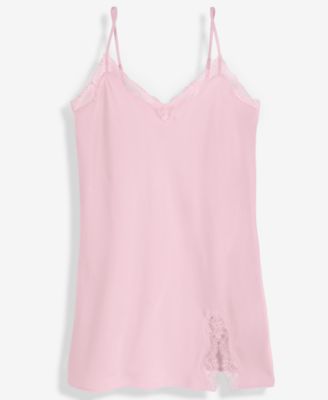 Women's Lace-Trim Satin Chemise