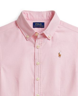 Girls' 7-16 Button-Down Collar Oxford Shirt Dress