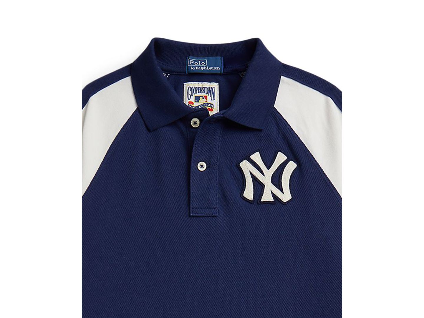 Платье Polo Ralph Lauren Yankees Polo Collar Dress для девочек, цвет: Тёмно-синий / Белый — фото 3